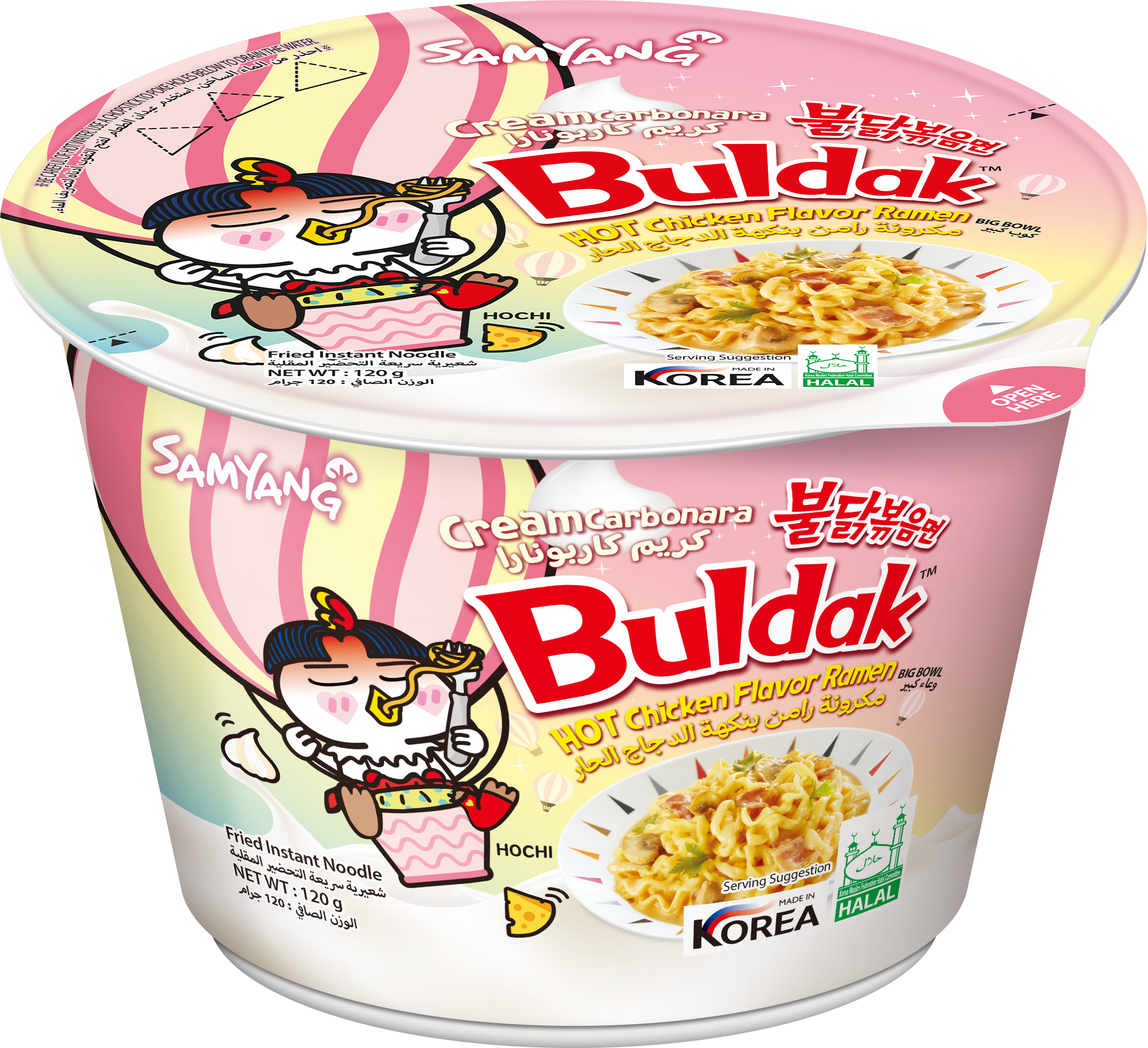 Buldak Ramen Cream Carbonara Big Bowl
